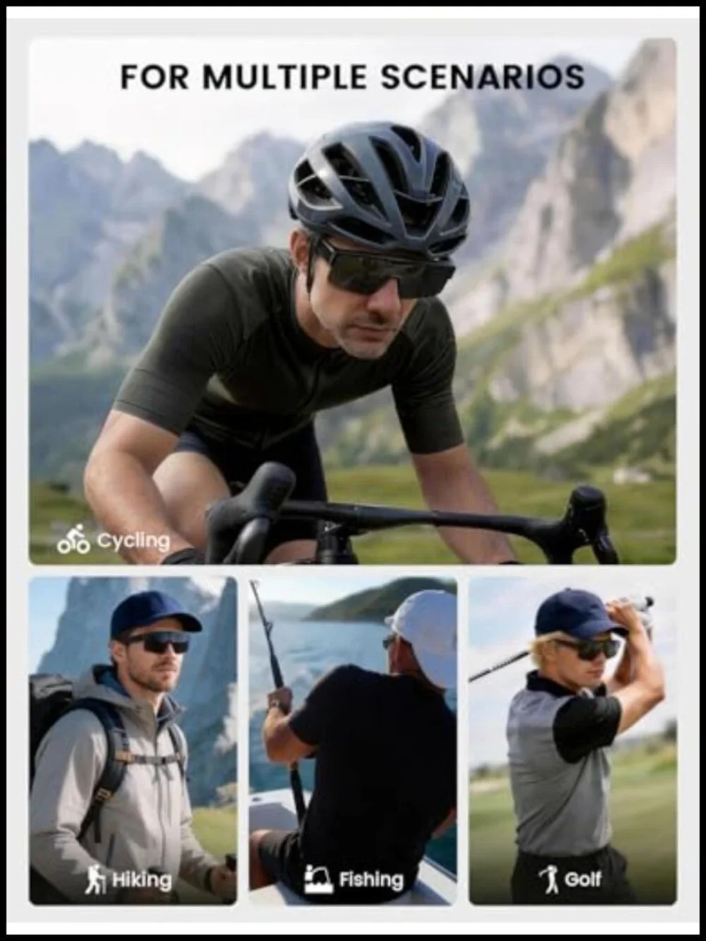 Polarized Fit Over Glasses Sunglasses UV400 Protection TR90 Frame Unisex